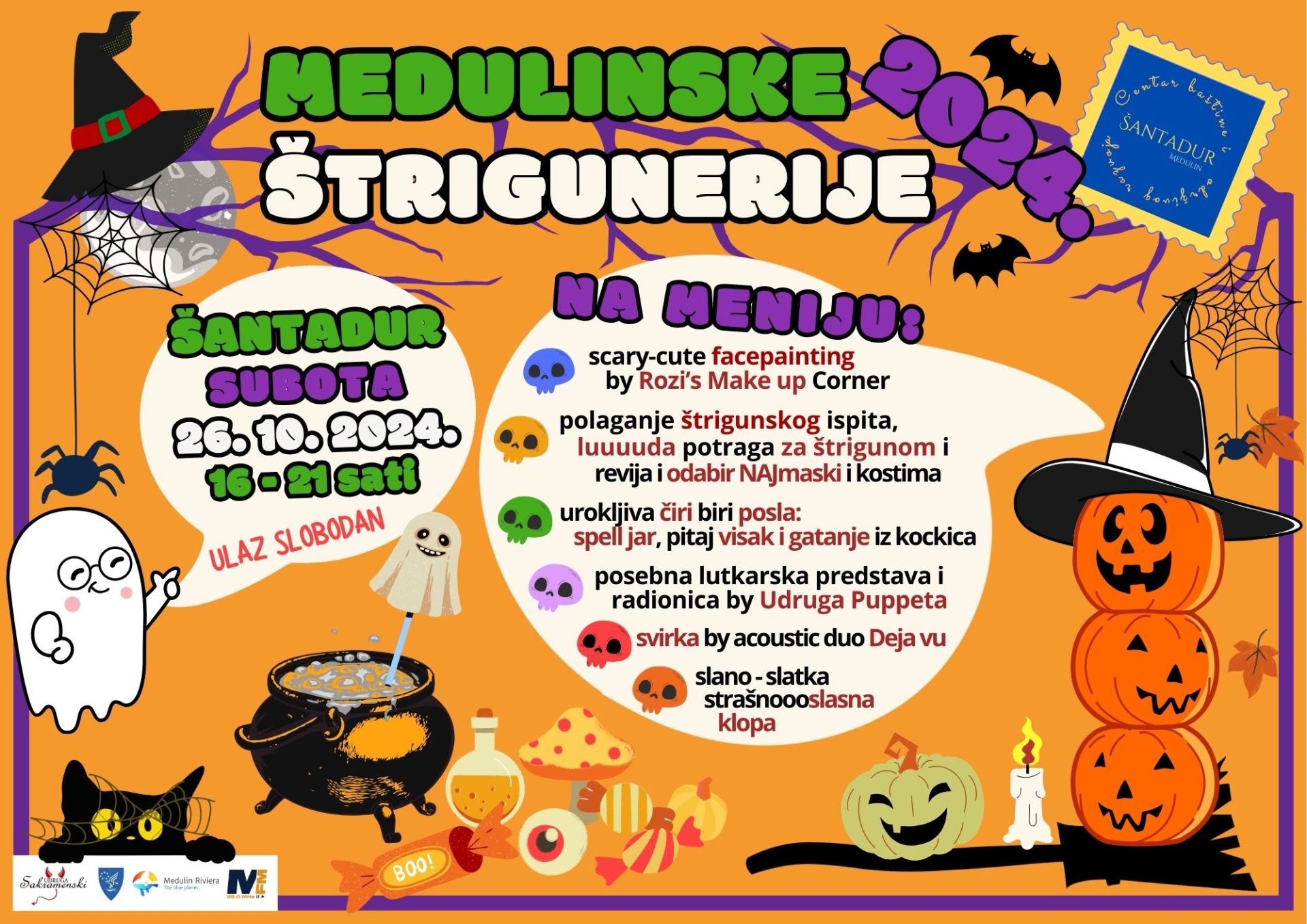 Ove subote, 26.10.2024., u centru Šantadur u Medulinu 4. izdanje „Medulinskih štrigunerija“